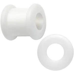 0 Gauge White Double Flare Flexible Tunnel Set