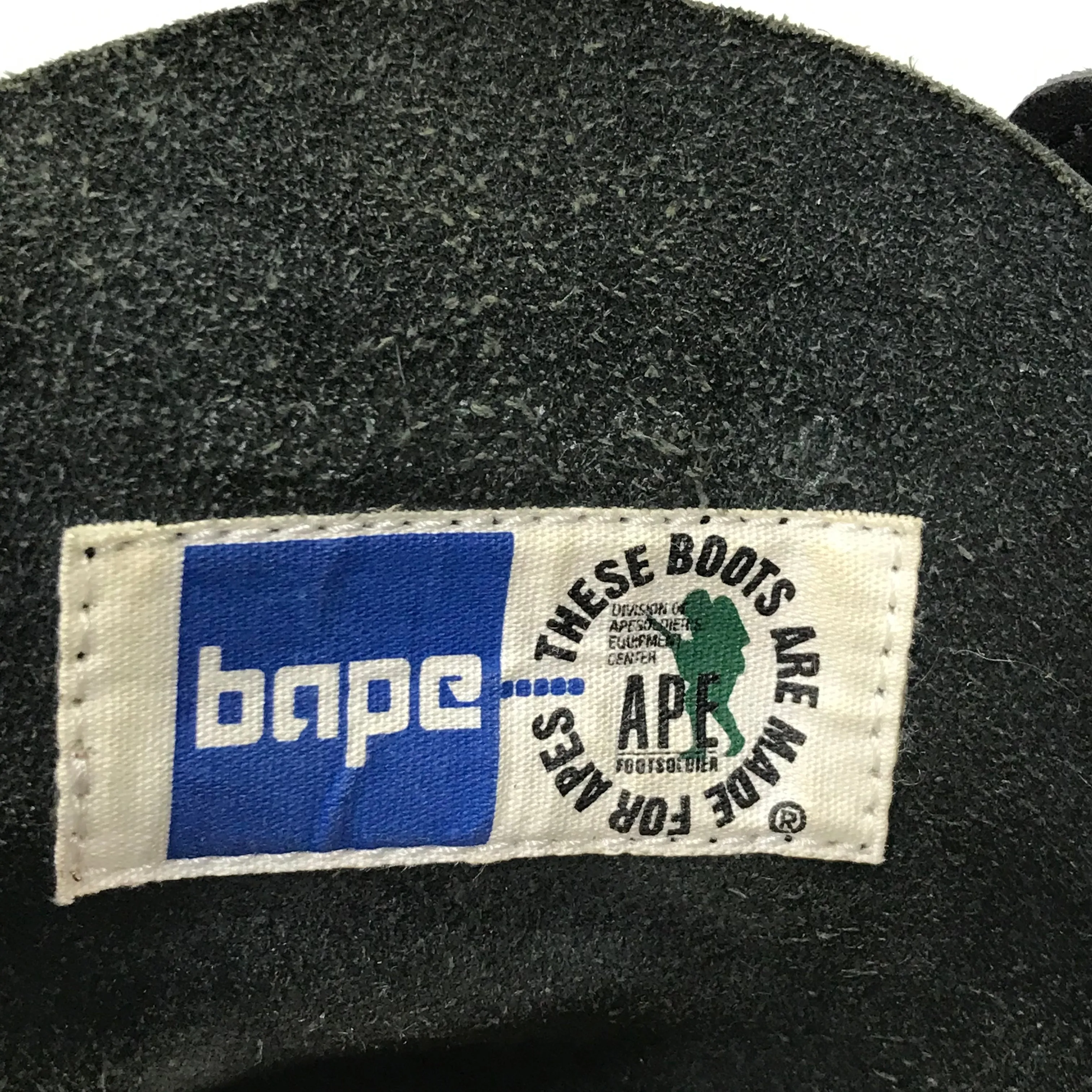 [10] A Bathing Ape Bape Footsoldier 7 Hole Round Toe Boots Black