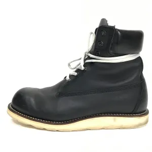 [10] A Bathing Ape Bape Footsoldier 7 Hole Round Toe Boots Black