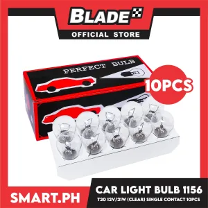 10pcs Halogen Perfect Bulb Car Light Bulb 1156 T20 12V 21W (Clear Copper  Base) Single Contact, Car Light Indicator Reversing Light Bulb Stop Light Rear Turn Signal