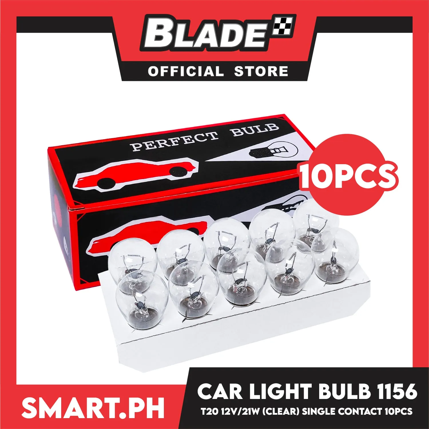 10pcs Halogen Perfect Bulb Car Light Bulb 1156 T20 12V 21W (Clear Copper  Base) Single Contact, Car Light Indicator Reversing Light Bulb Stop Light Rear Turn Signal