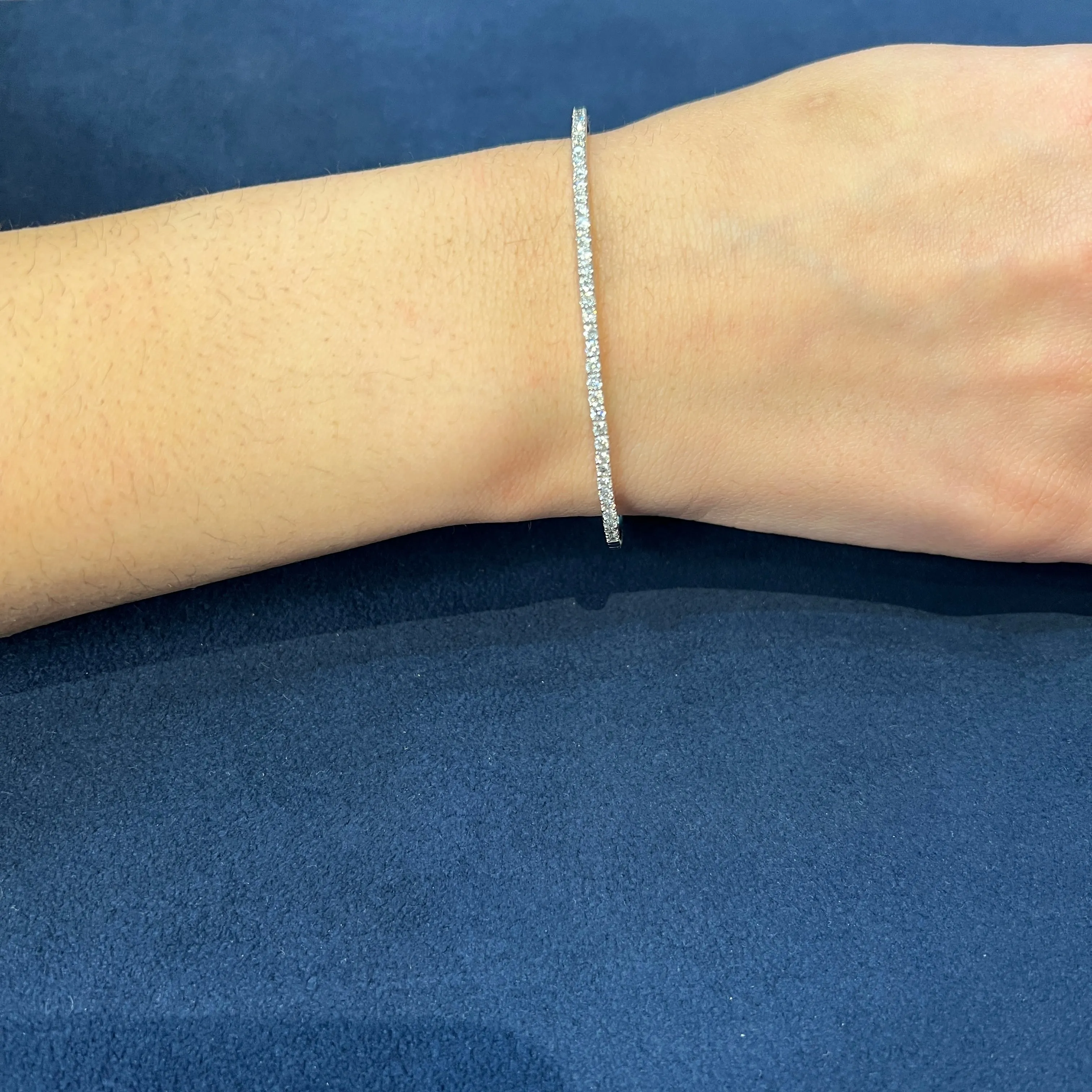 14K Flexible (1.00ct) Lab Grown Diamond Bangle Bracelet