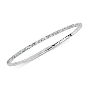 14K Flexible (1.00ct) Lab Grown Diamond Bangle Bracelet