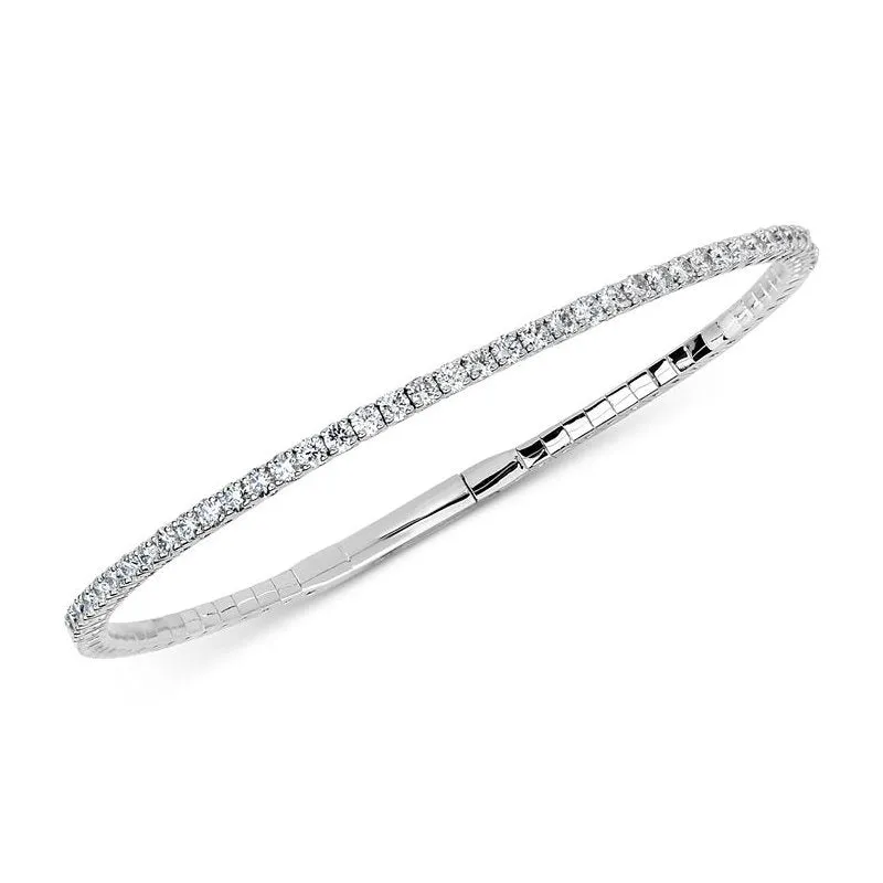 14K Flexible (1.00ct) Lab Grown Diamond Bangle Bracelet