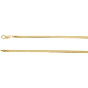 14K Yellow 3 mm Flexible Herringbone Chain 7" Chain