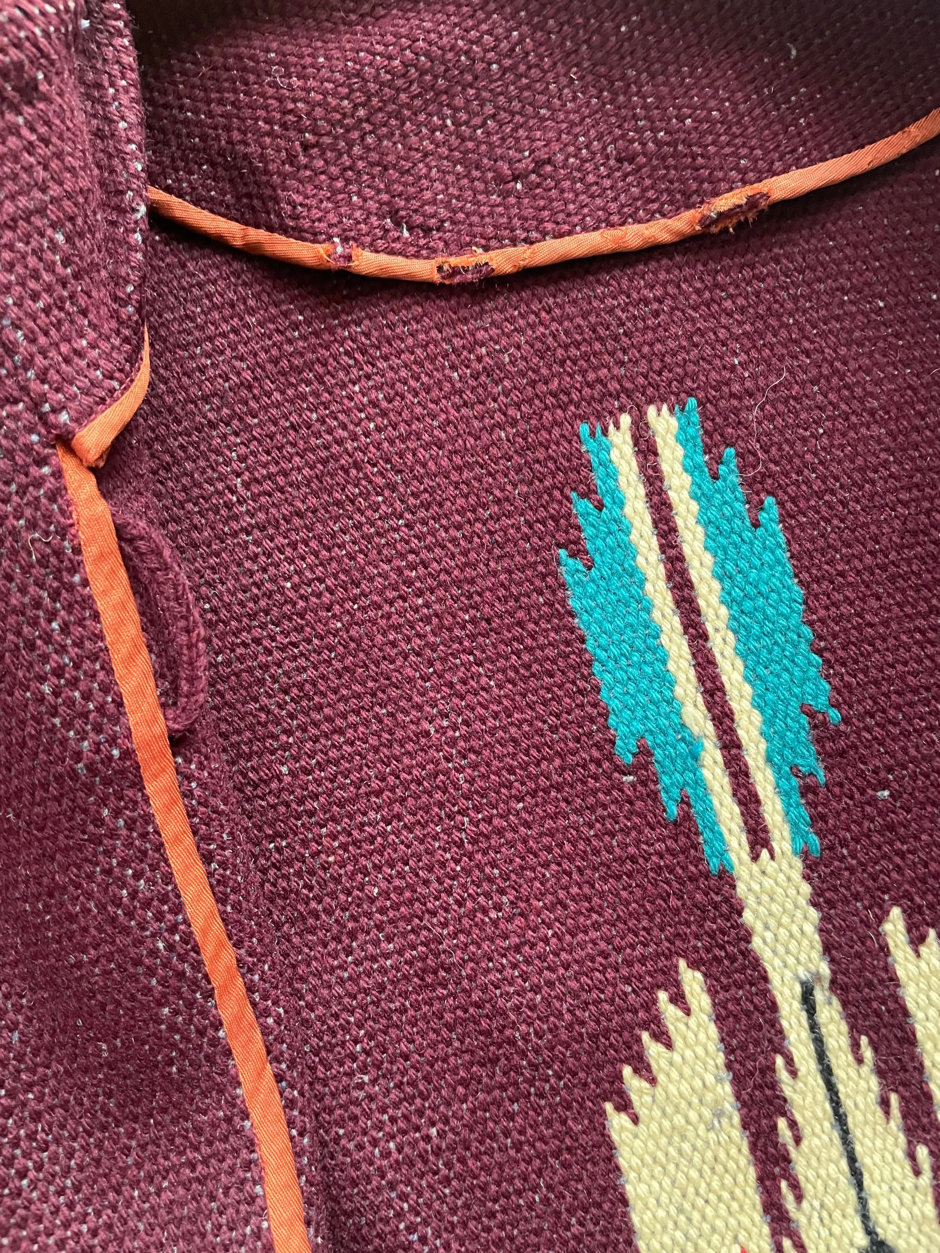 1940s Eggplant Chimayo Open Front Swing Coat