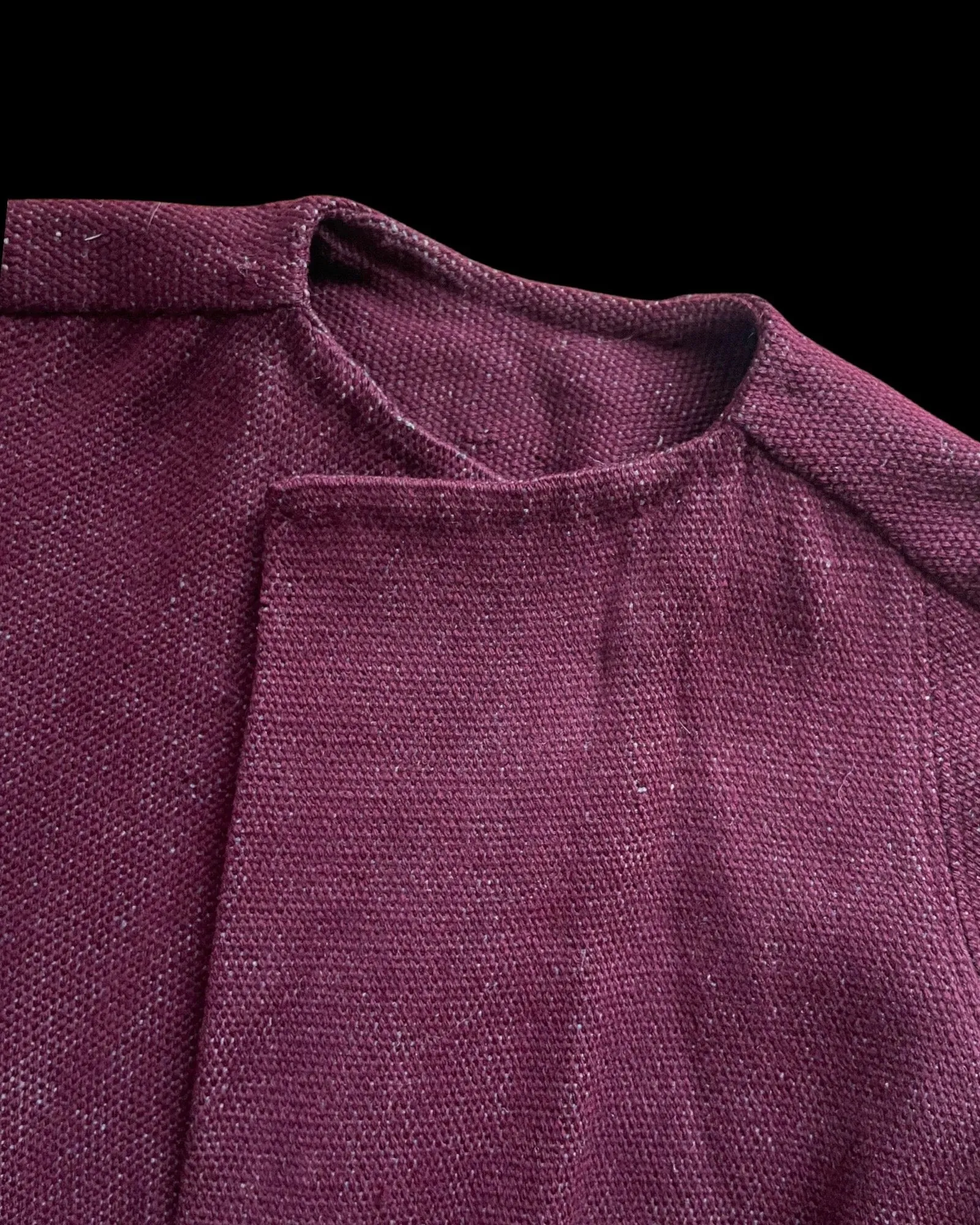 1940s Eggplant Chimayo Open Front Swing Coat