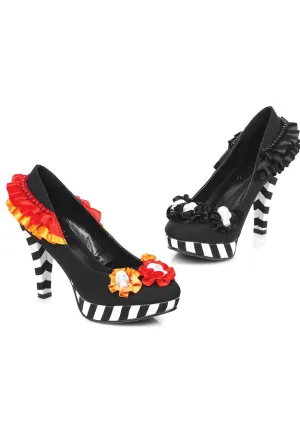 4 Heel Flower W/ Skull Pump.