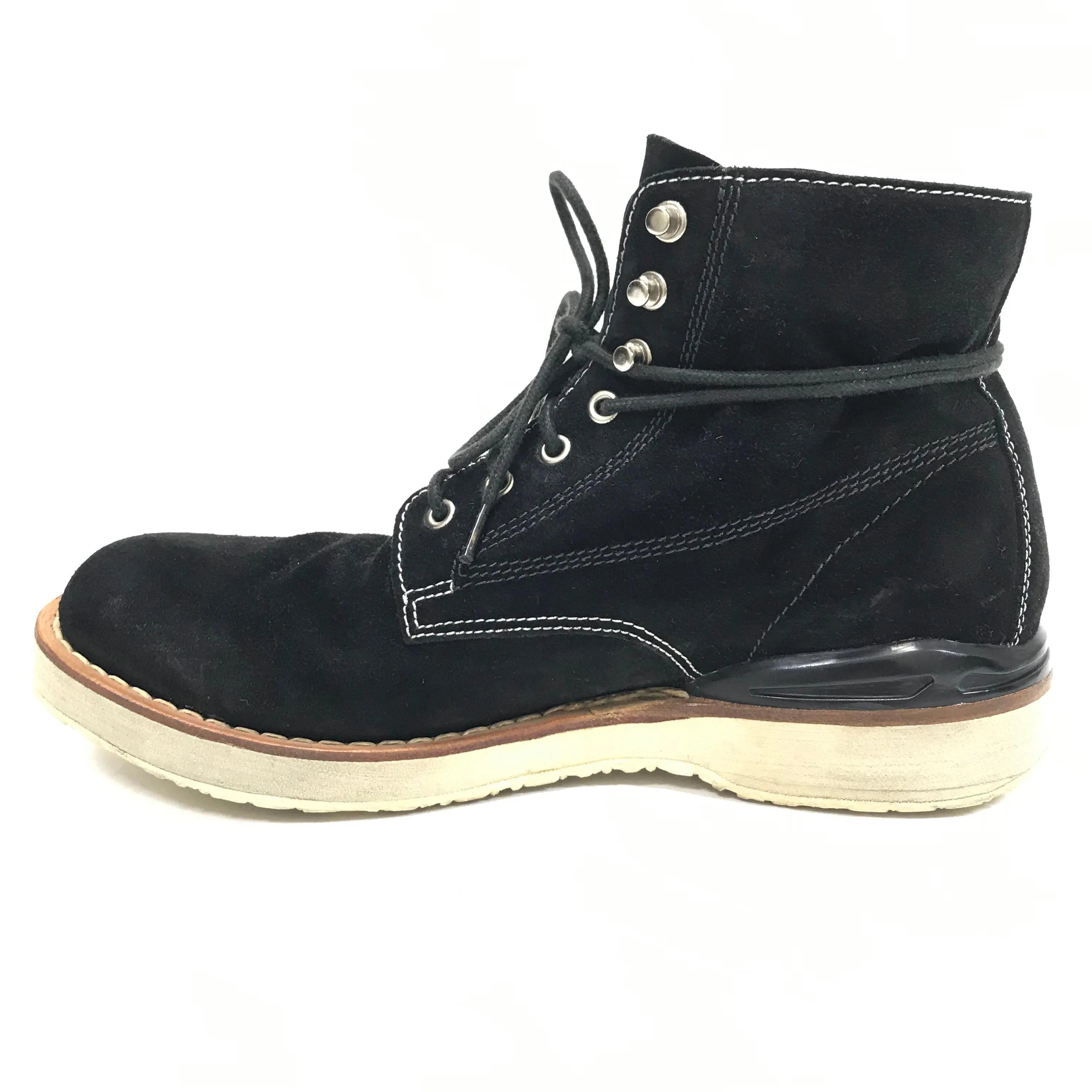 [9] Visvim 11AW Virgil Boots Folk Suede Black