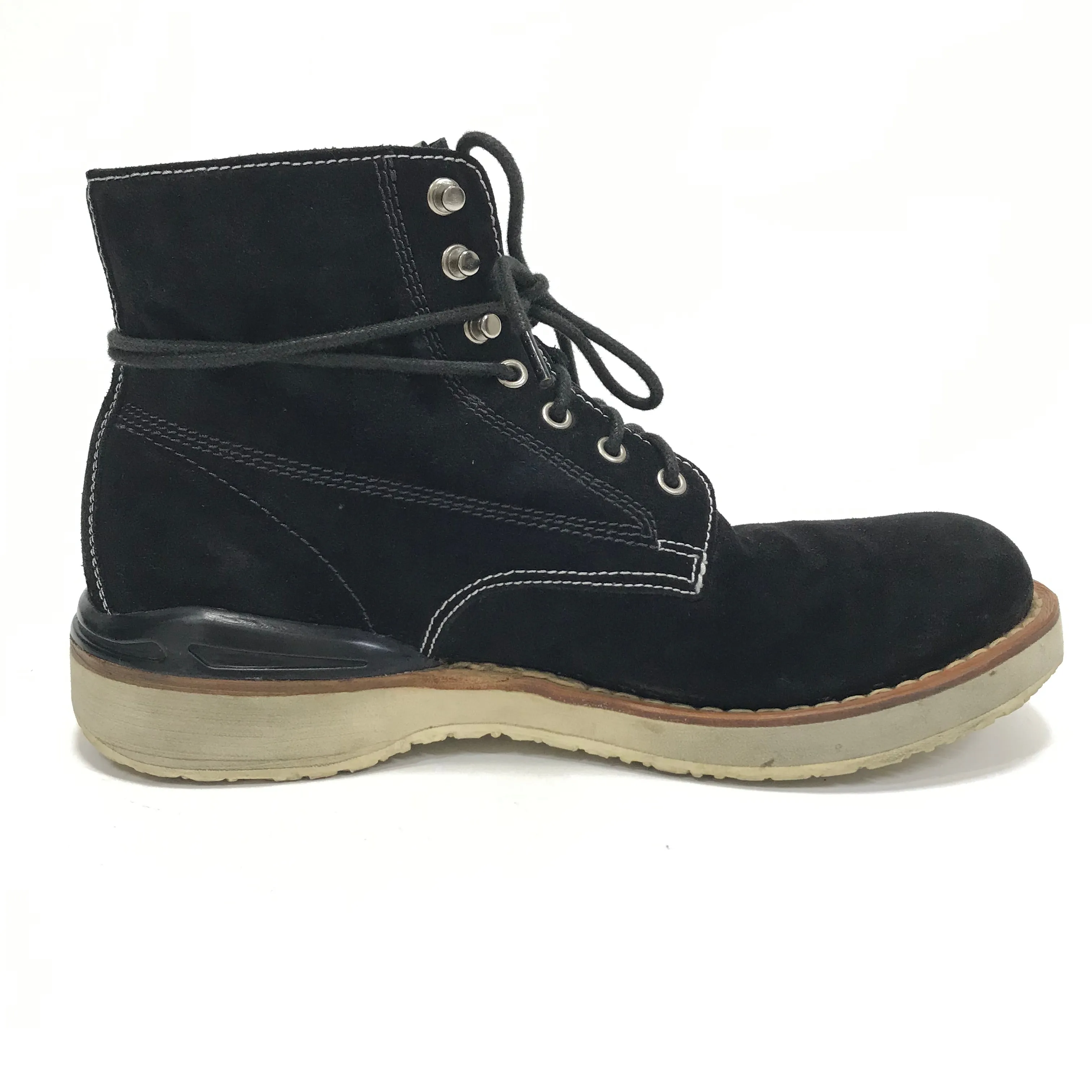 [9] Visvim 11AW Virgil Boots Folk Suede Black