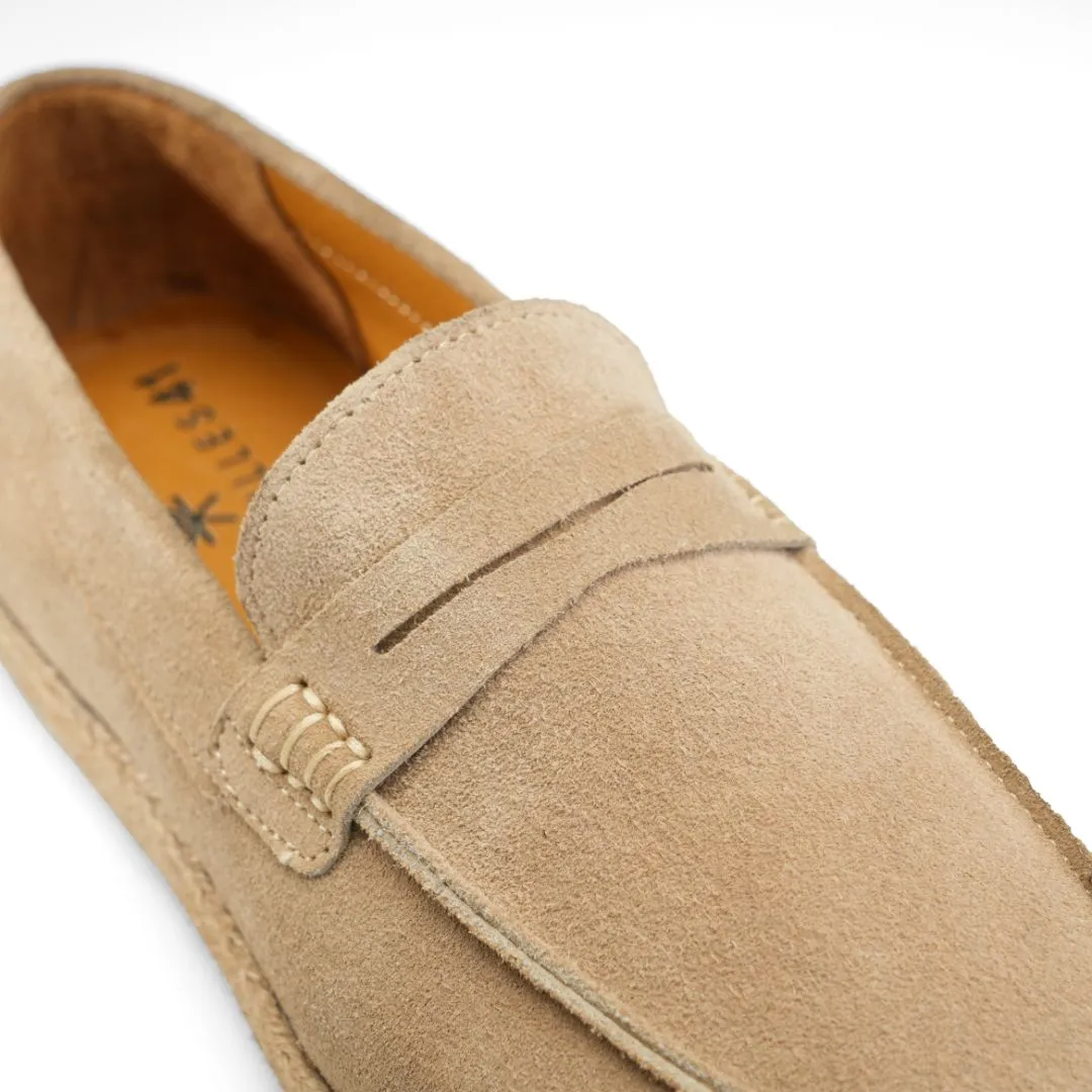 Achilles | PENNY STRAP ESPADRILLES - Suede Beige