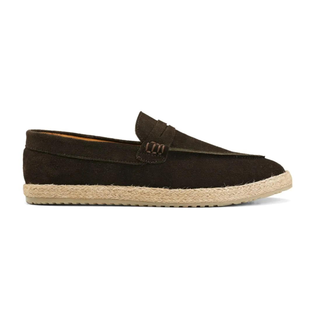 Achilles | PENNY STRAP ESPADRILLES - Suede Brown