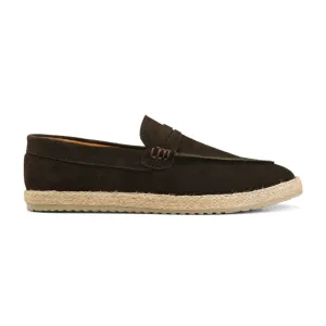 Achilles | PENNY STRAP ESPADRILLES - Suede Brown
