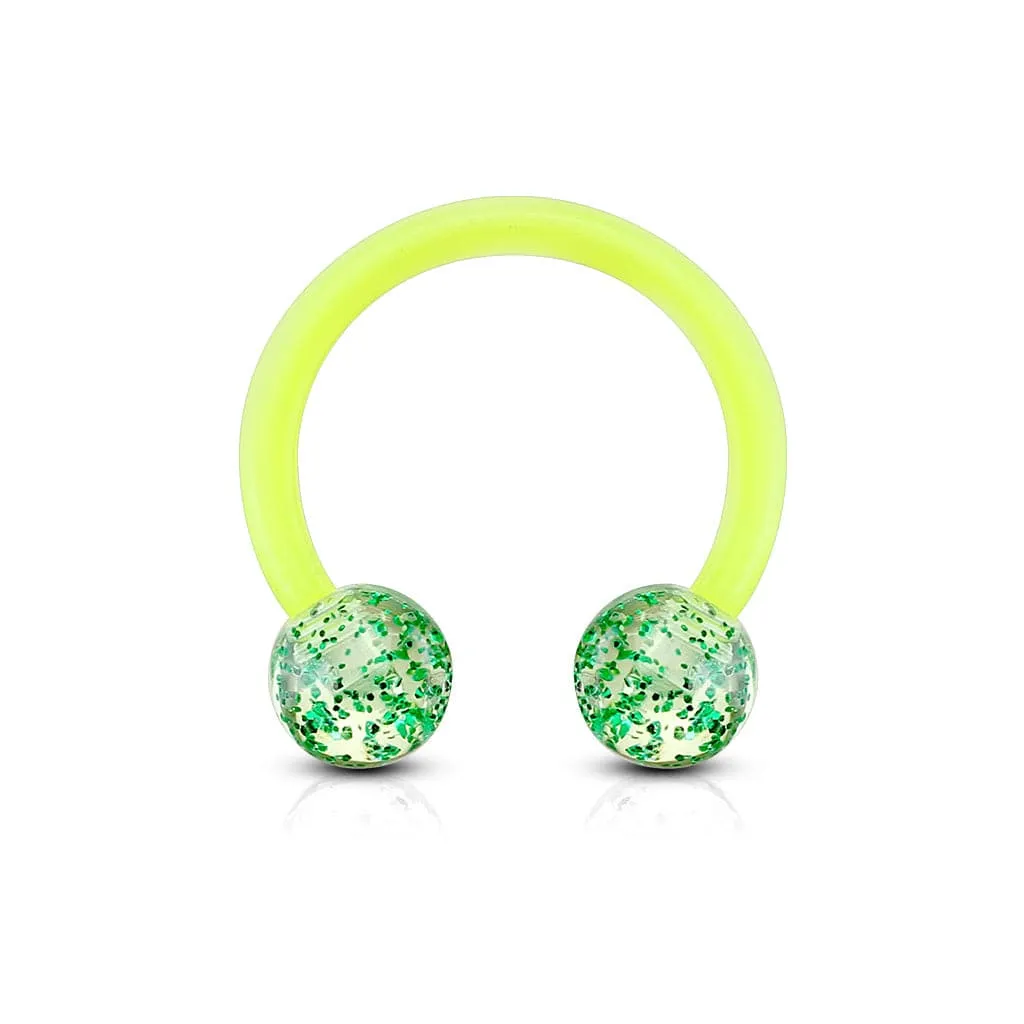 Acrylic Bio Flexible Glitter Horseshoes