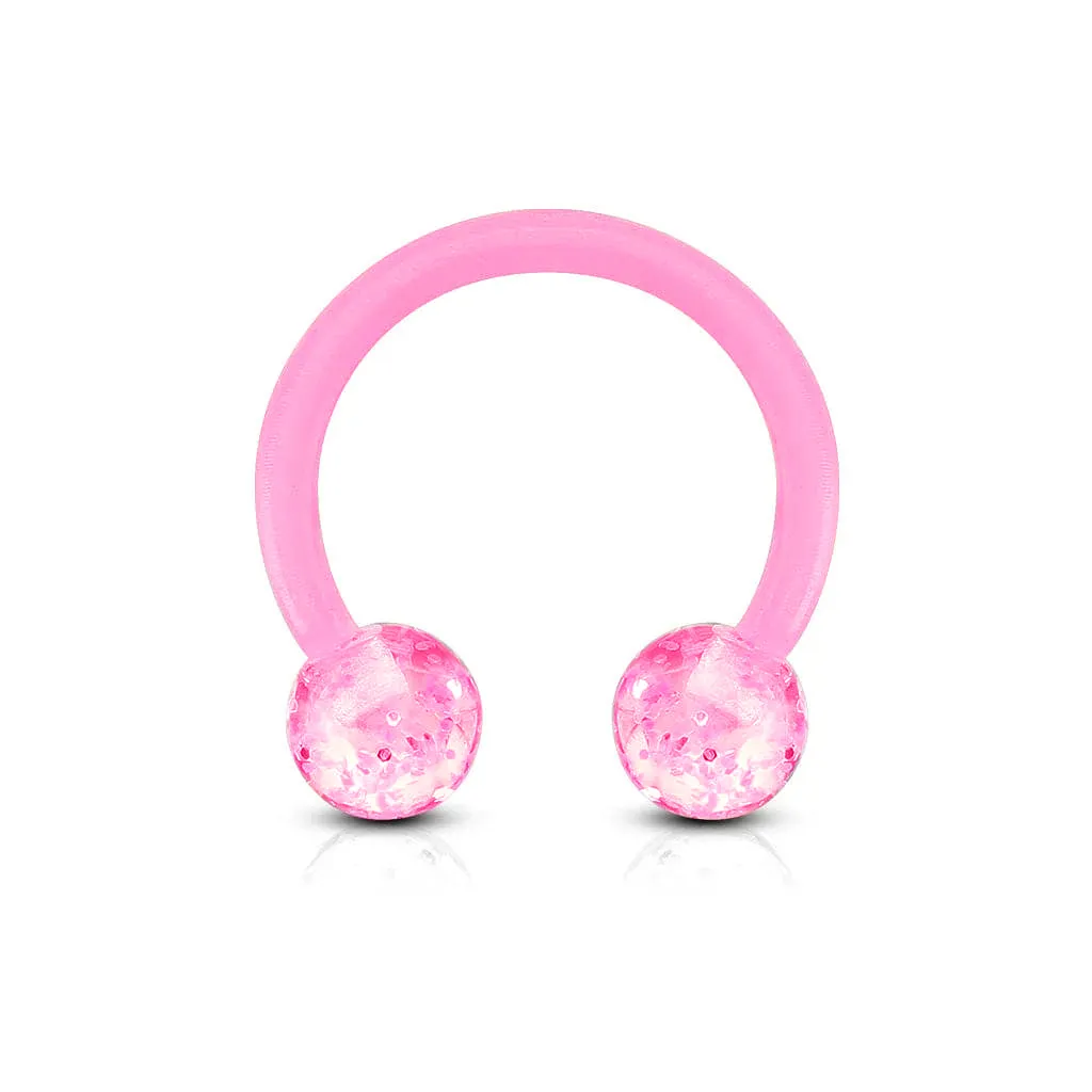 Acrylic Bio Flexible Glitter Horseshoes