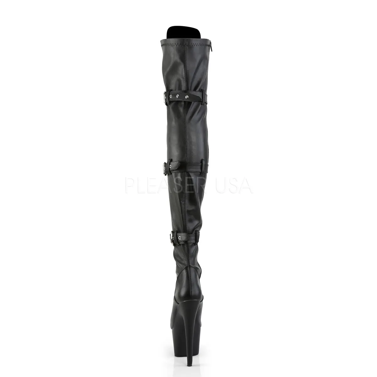 ADORE-3028  Black Str Faux Leather/Black Matte