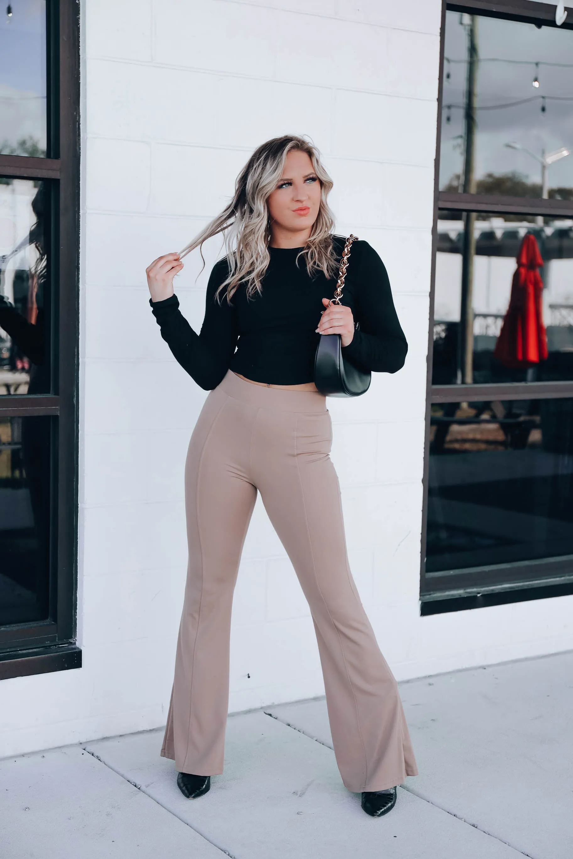 Alluring Ruched Crop Top - Black