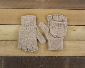 Alpaca Glittens - Made in USA Glove convertible to Mitten for Men, Women in Small Medium Large