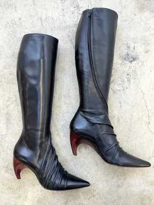 Angelo Figus Lambskin Knee-High Boots