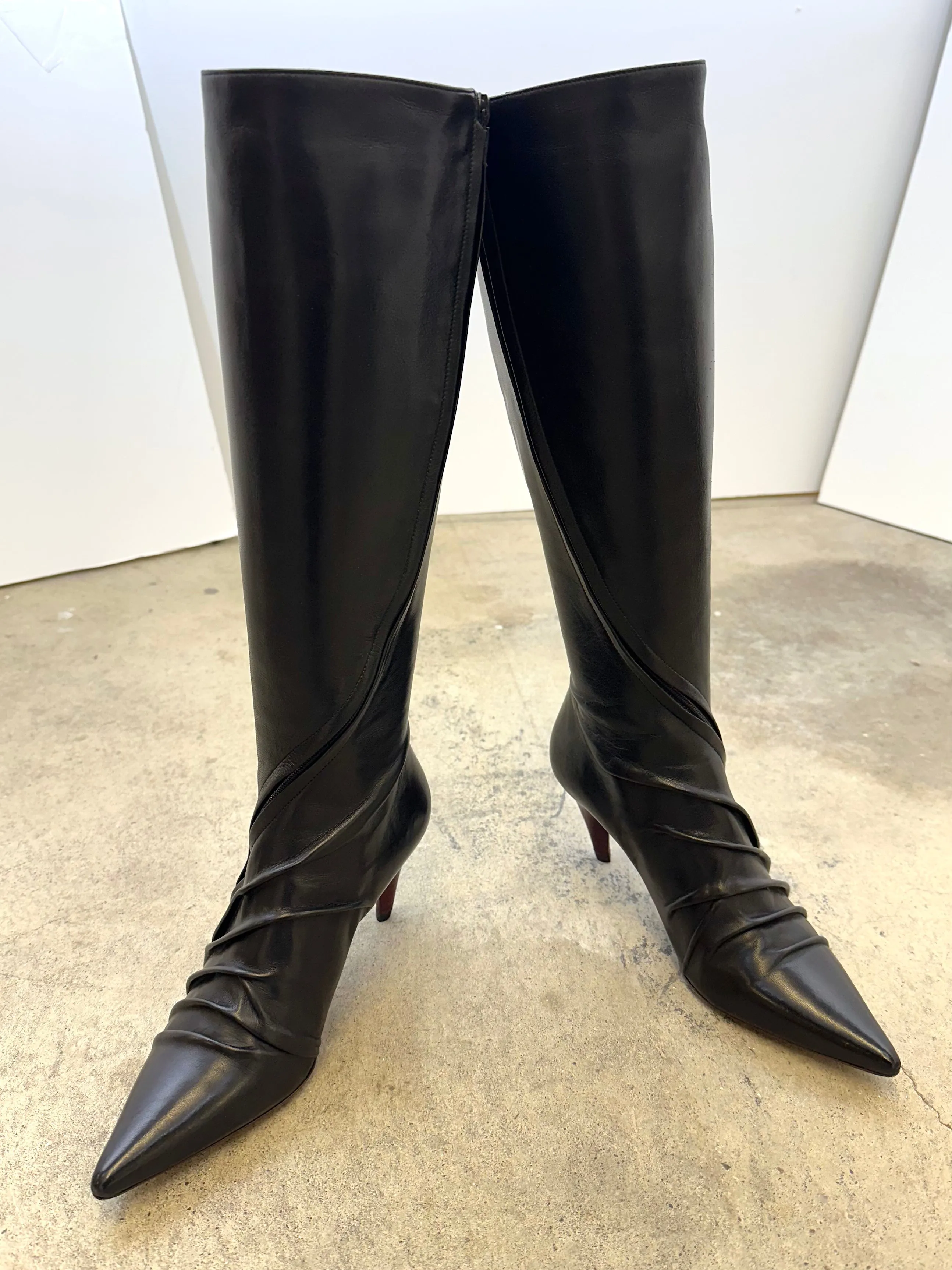 Angelo Figus Lambskin Knee-High Boots