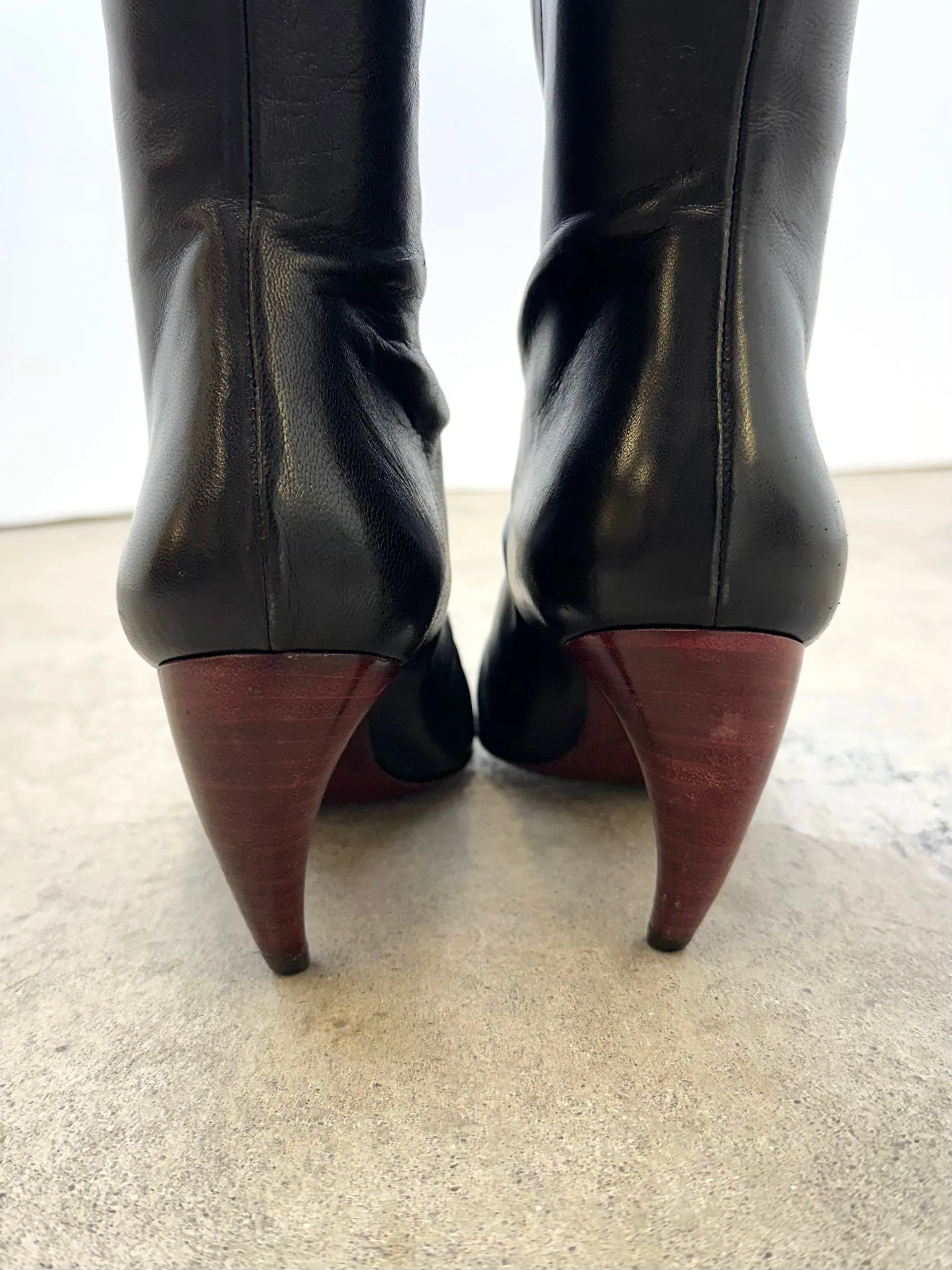 Angelo Figus Lambskin Knee-High Boots