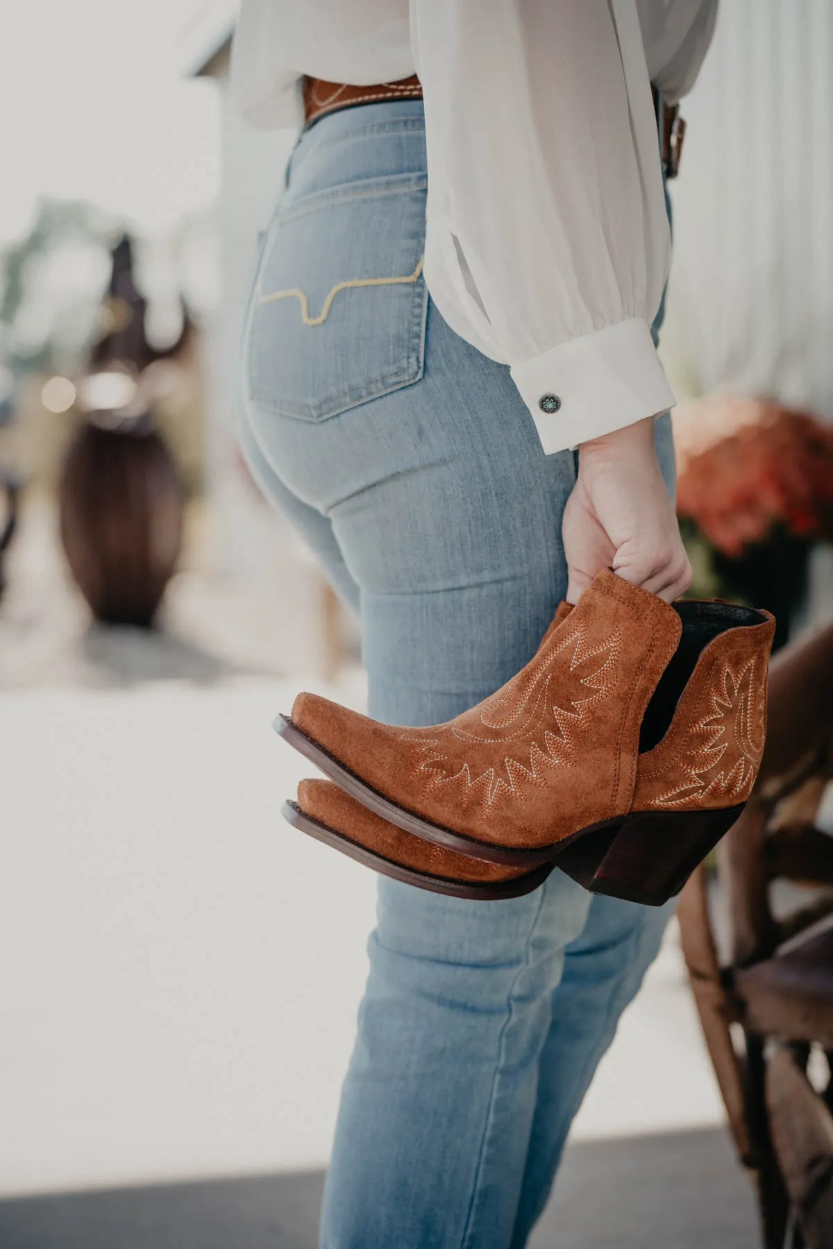 Ariat Dixon Ankle Bootie - Penny Suede