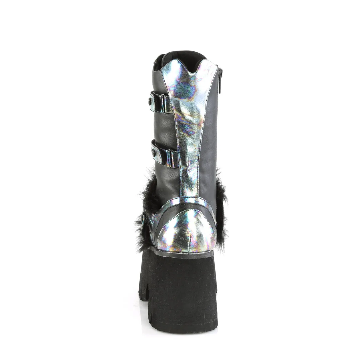 ASHES-120  Black Vegan Leather Green Multi Oil