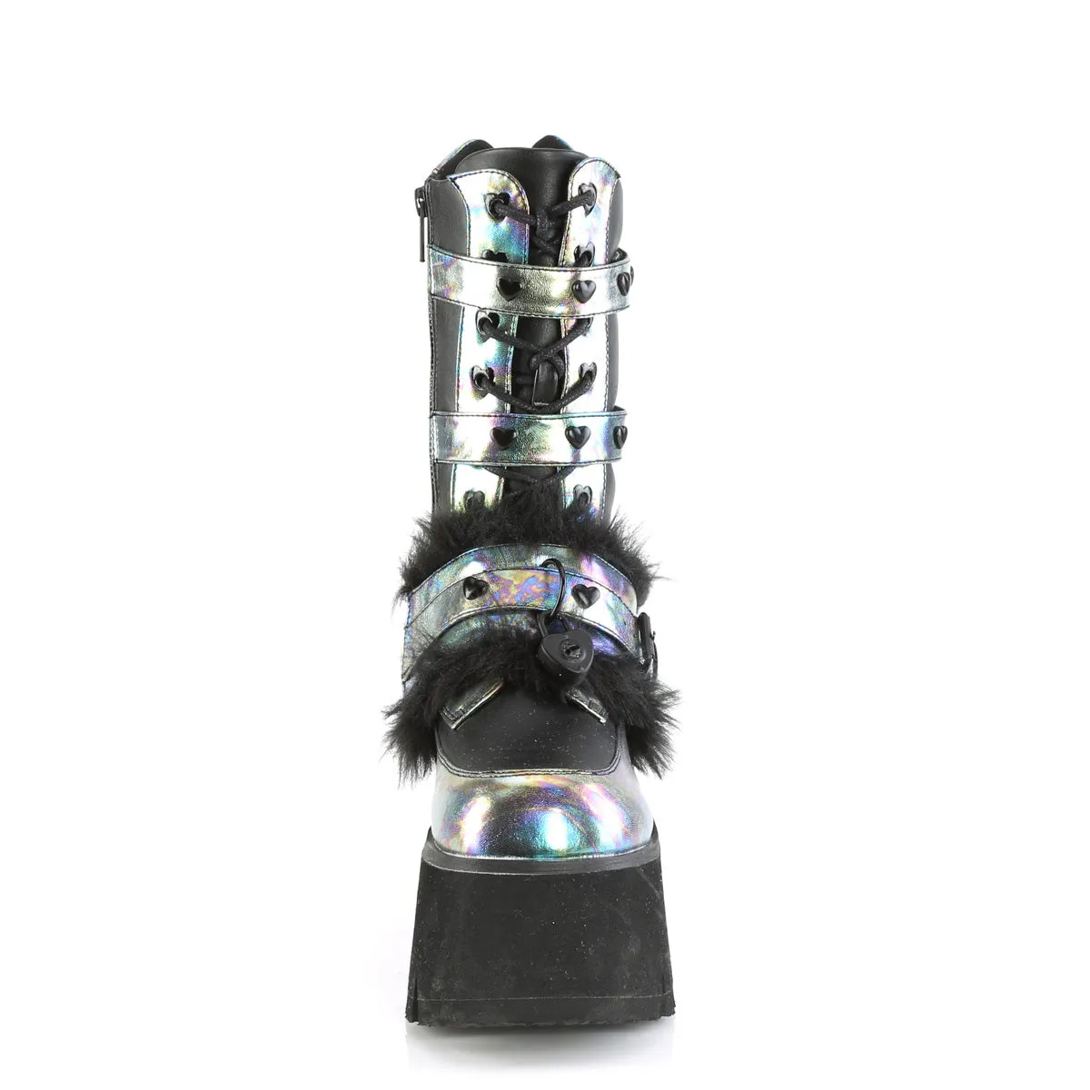 ASHES-120  Black Vegan Leather Green Multi Oil