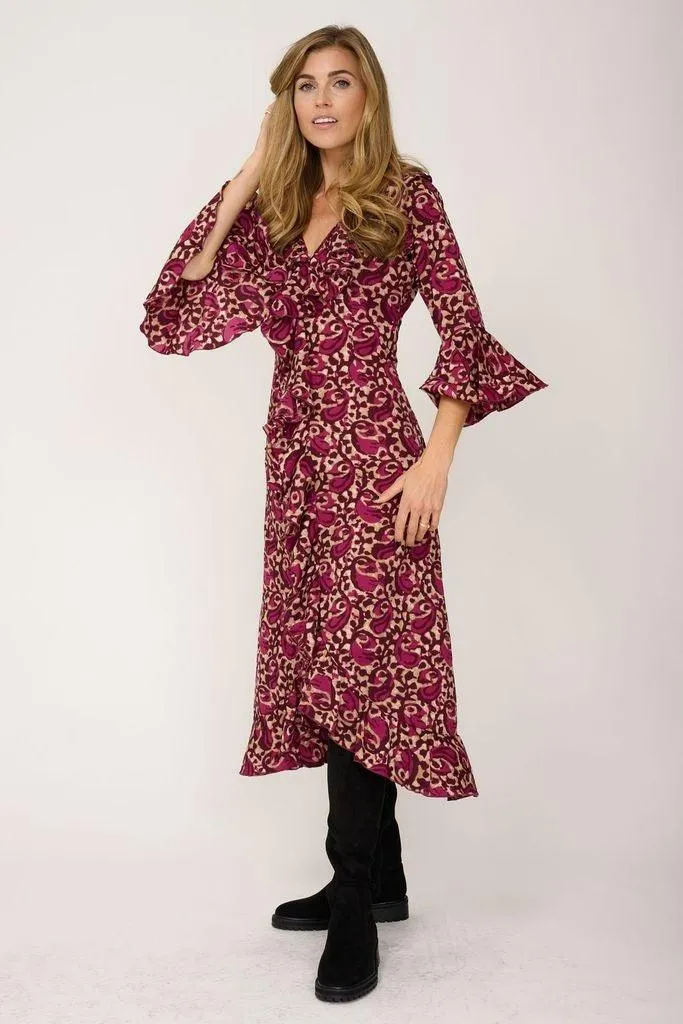 At Last Womens Felecity Dress Mulberry Cloudy