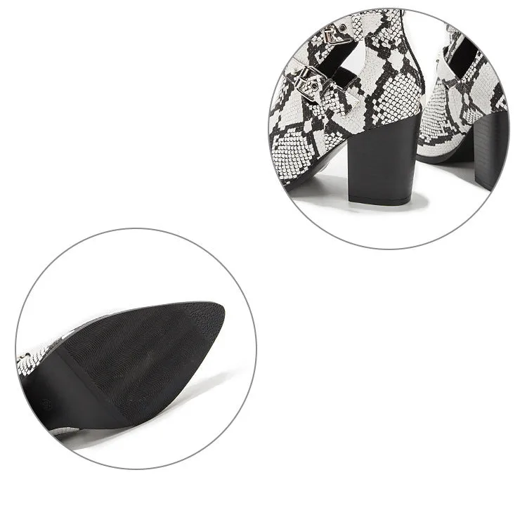 Autumn Short Tube Belt Buckle Printed Boots