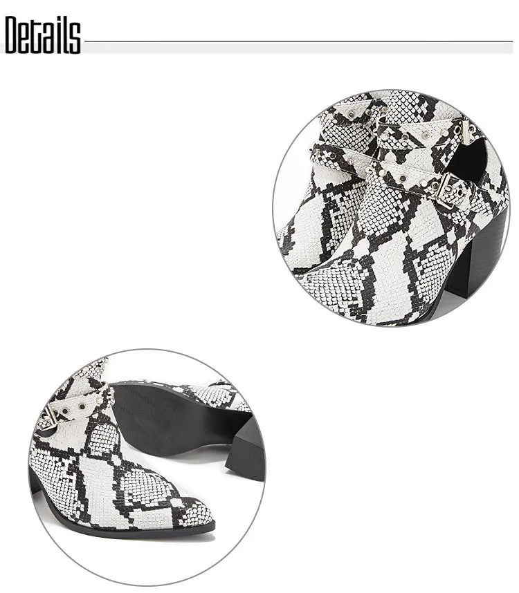 Autumn Short Tube Belt Buckle Printed Boots