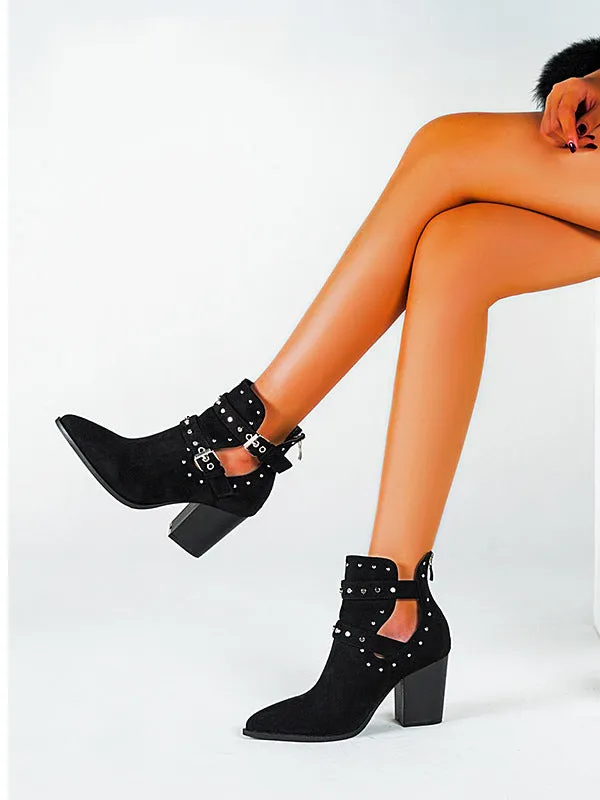 Autumn Short Tube Belt Buckle Printed Boots