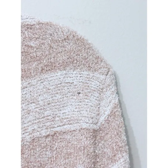 Barefoot Dreams Triped Bamboo Chic Lite Brown Cardigan