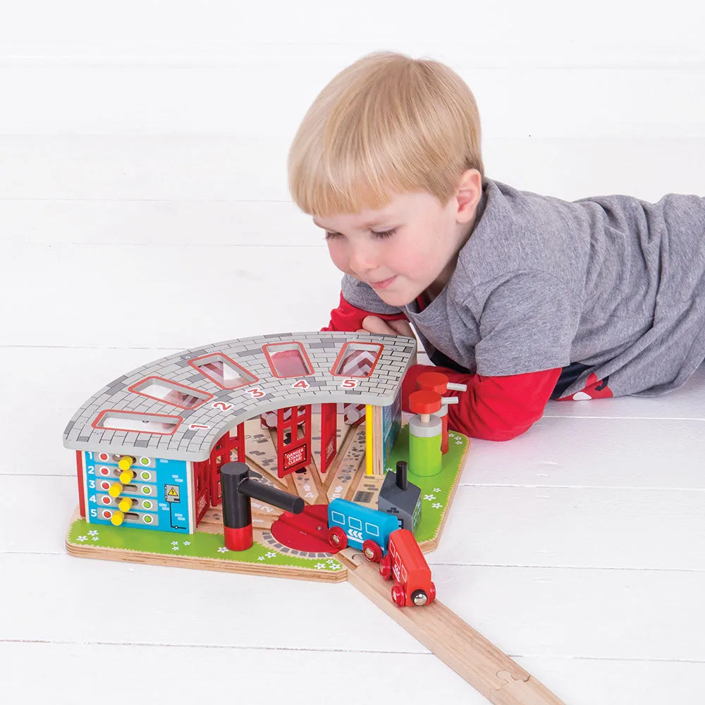 BigJigs 5 Way Engine Shed