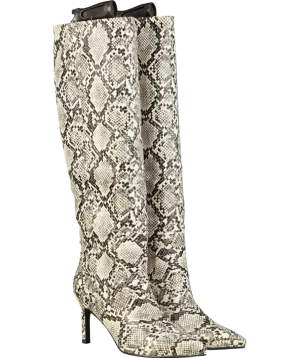 Billini Natural Xanthia Cream Snake Print Knee-high Boots UK 6