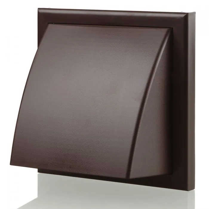 Blauberg DK-150-PVC-BRO Ventilation PVC Flexible Duct Cowled Wall Kit 6" 150mm Brown