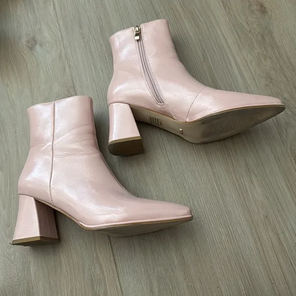 Blush pink bilini booties size 8