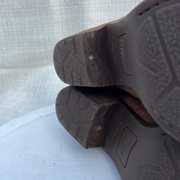 Born Nanna Rust Brown Perforated Leather Booties F37126 Sz 8
