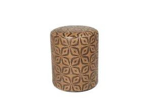 Borneo Mat Round Ottoman - Clover