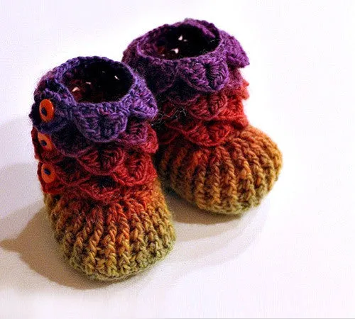 Botitas Bebe Puntada Cocodrilo