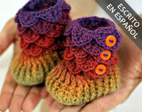 Botitas Bebe Puntada Cocodrilo