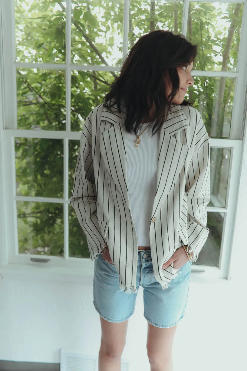 Breezy Days Blazer in Oatmeal