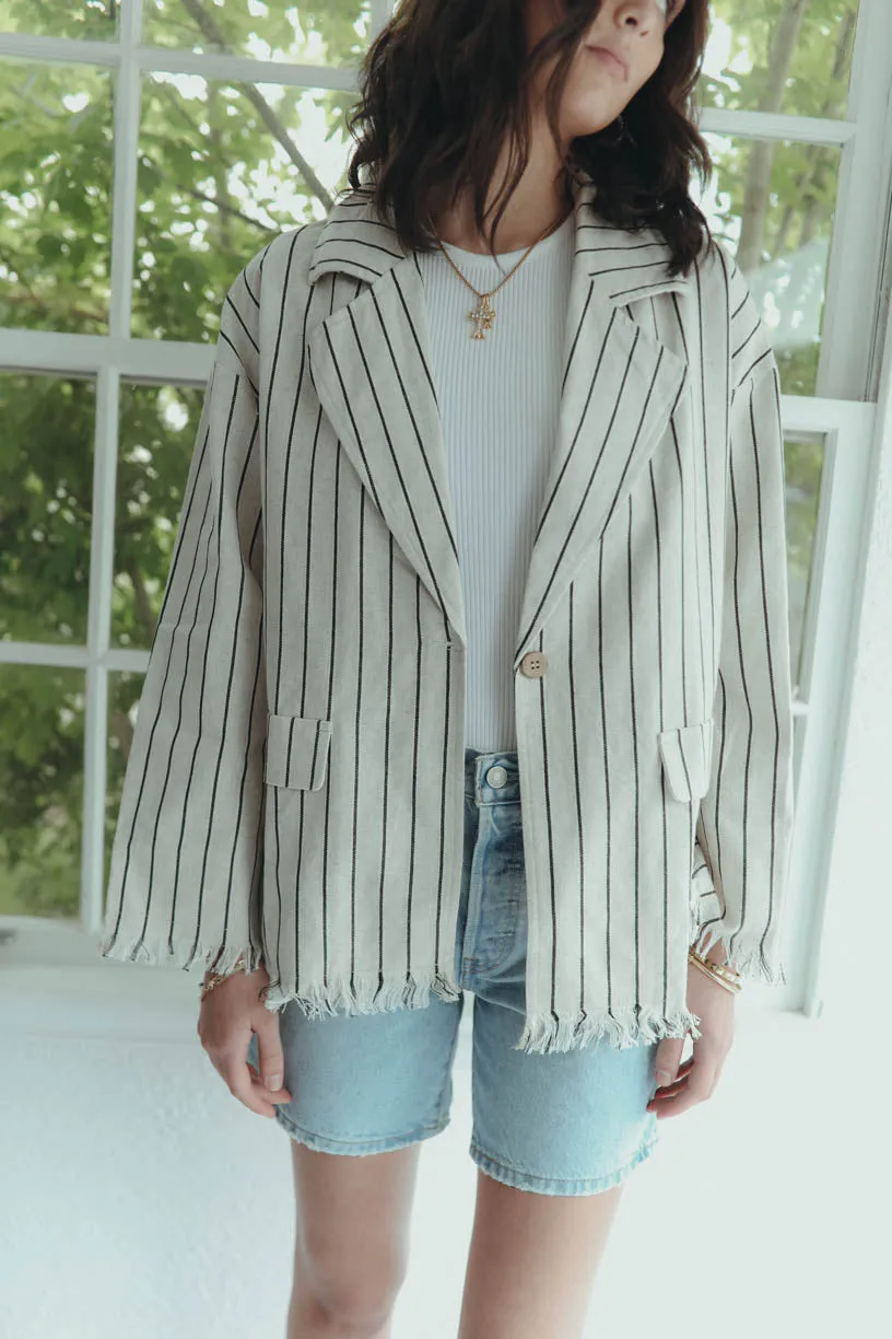 Breezy Days Blazer in Oatmeal