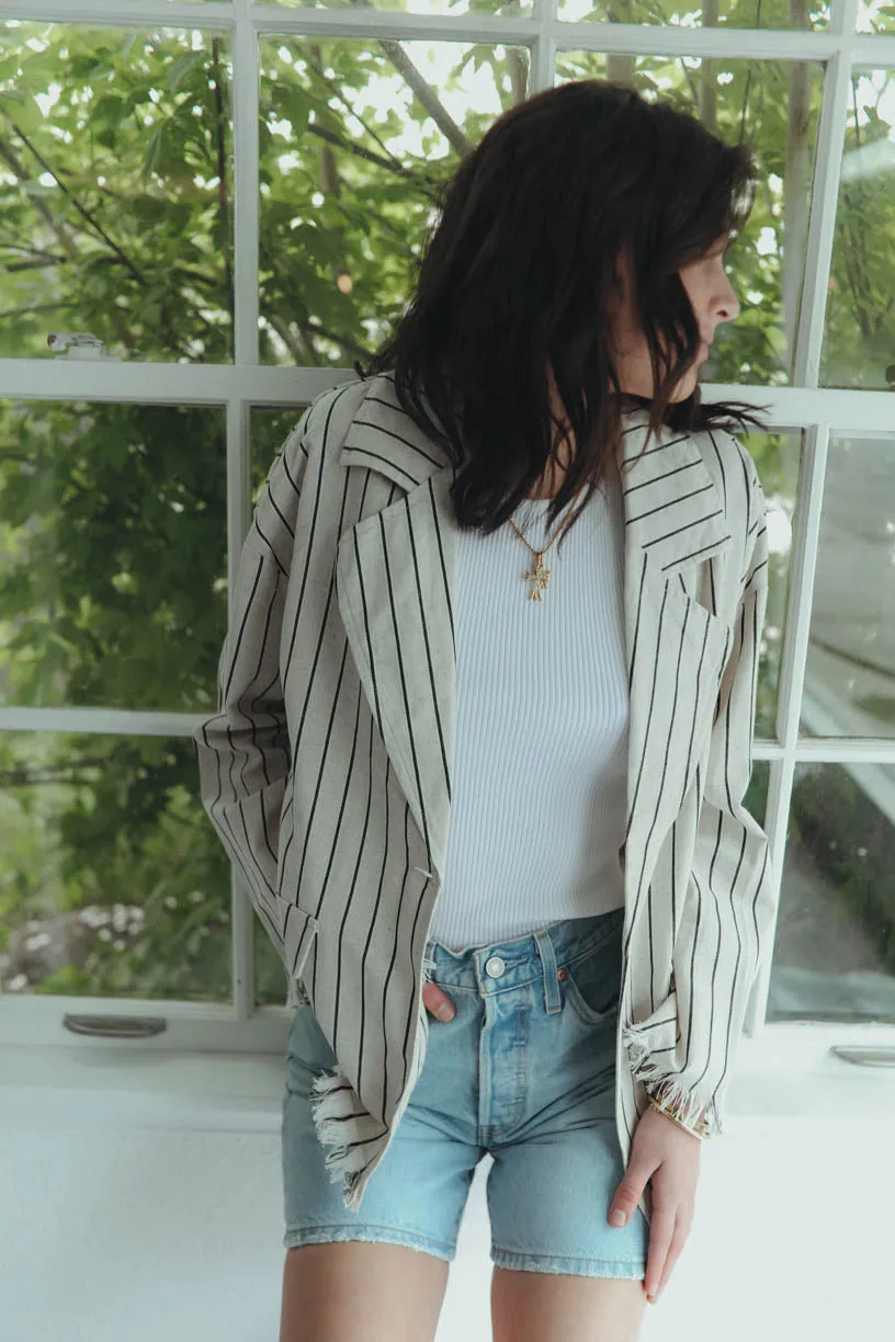 Breezy Days Blazer in Oatmeal
