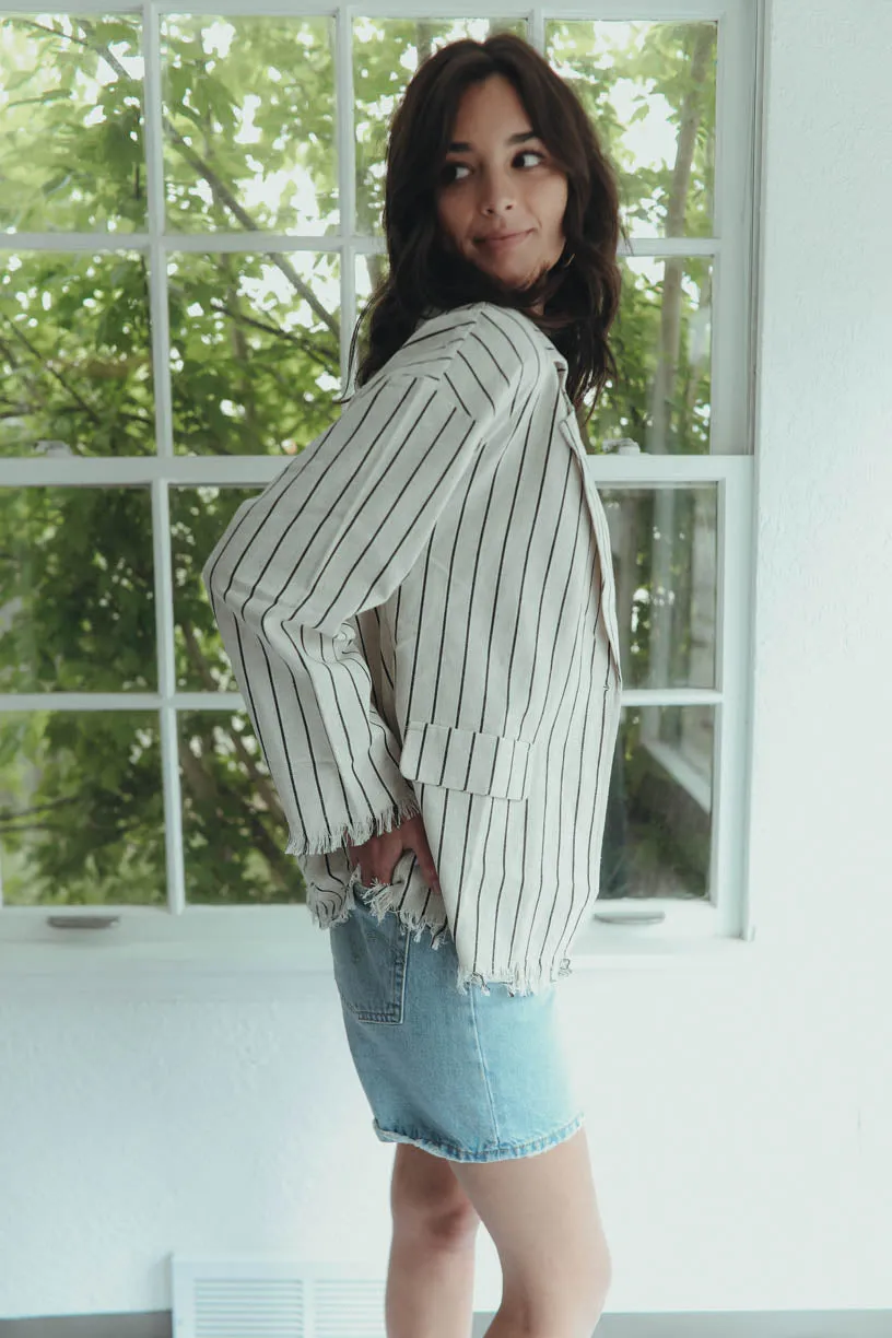 Breezy Days Blazer in Oatmeal