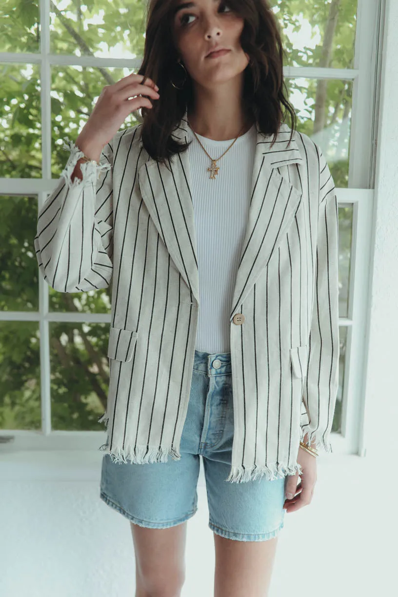 Breezy Days Blazer in Oatmeal