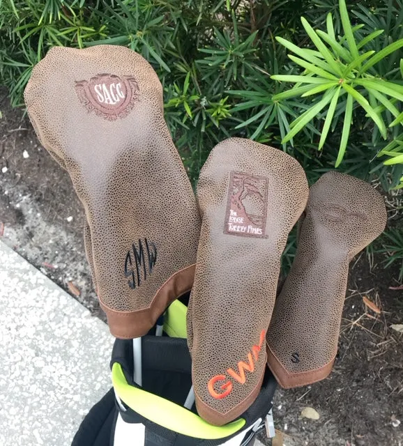 Brown Faux Suede Driver Head Cover