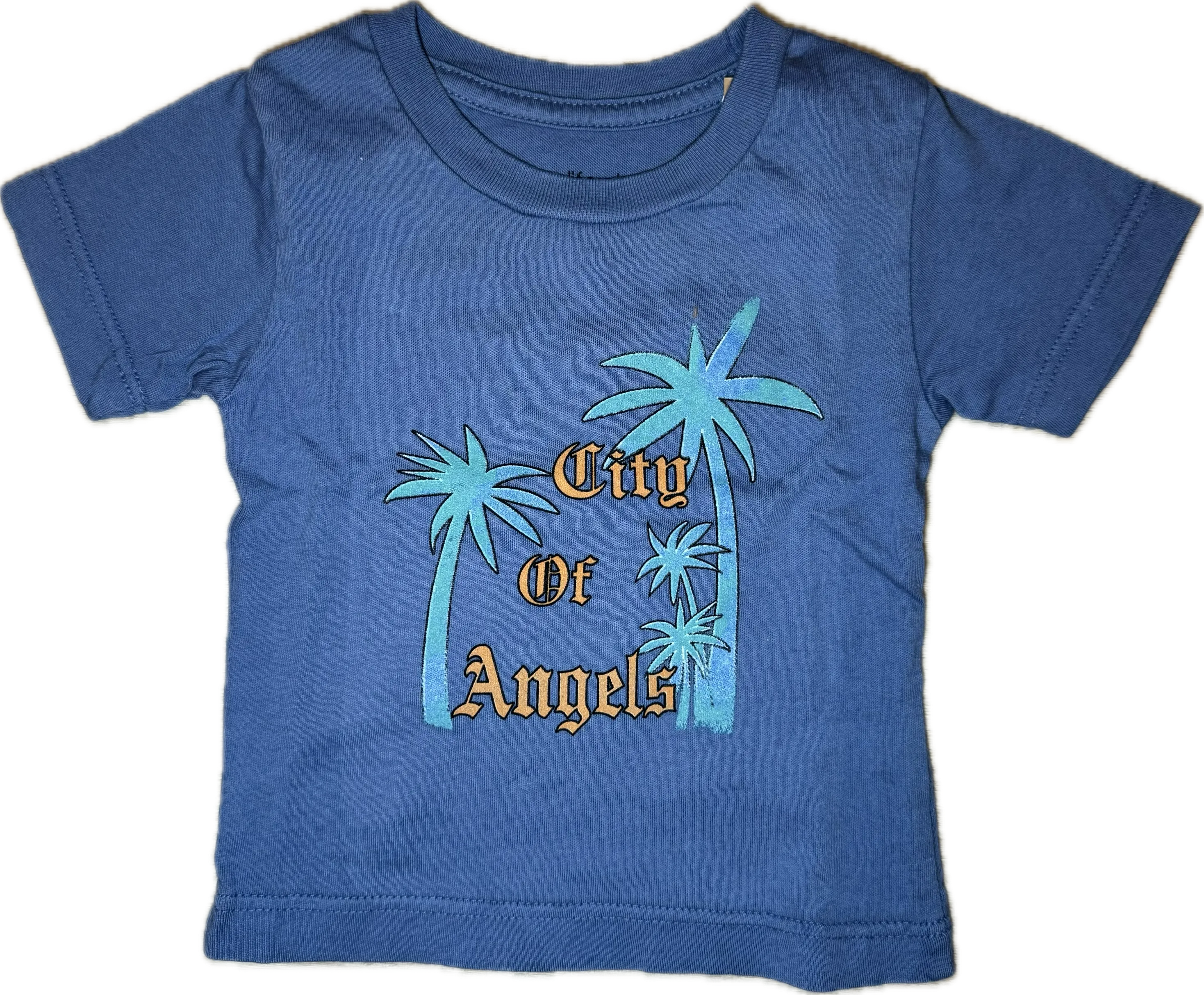 Californian Vintage- BABY City Of Angels T-shirt (Dusty Blue)