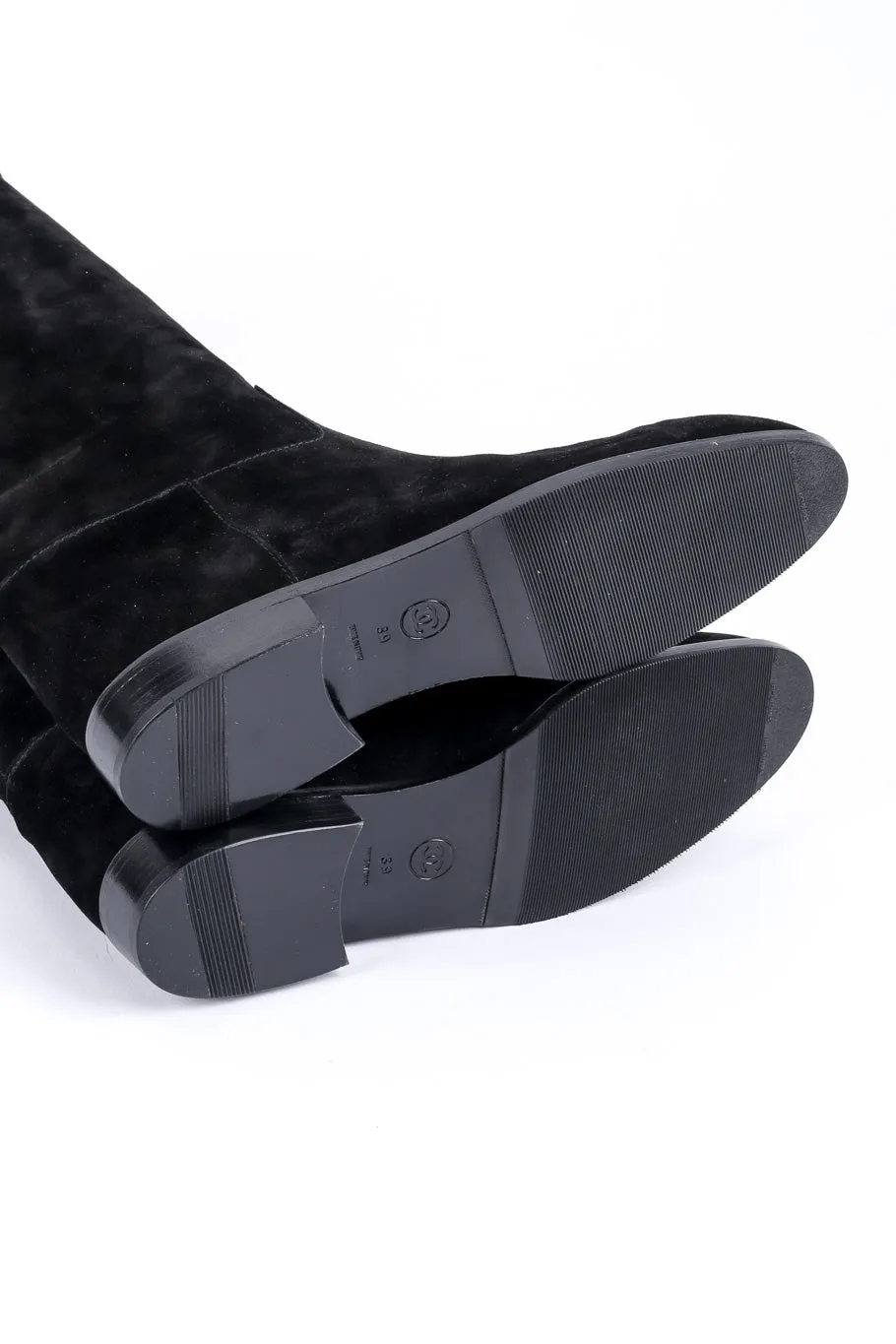 Chain Trim Suede Boots