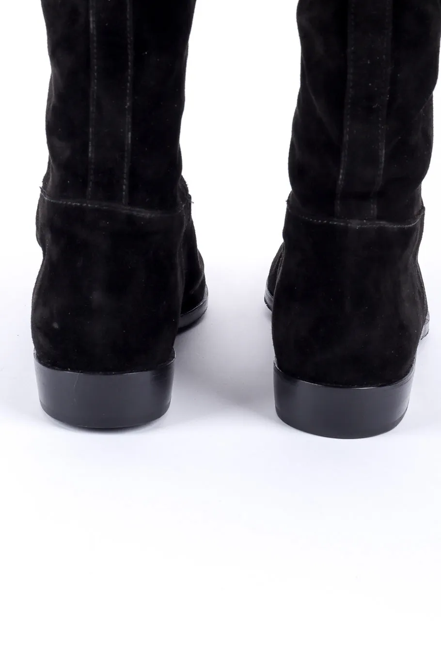 Chain Trim Suede Boots